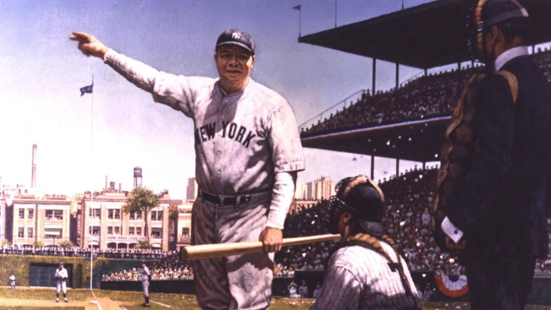 Babe Ruth Pointing At Field