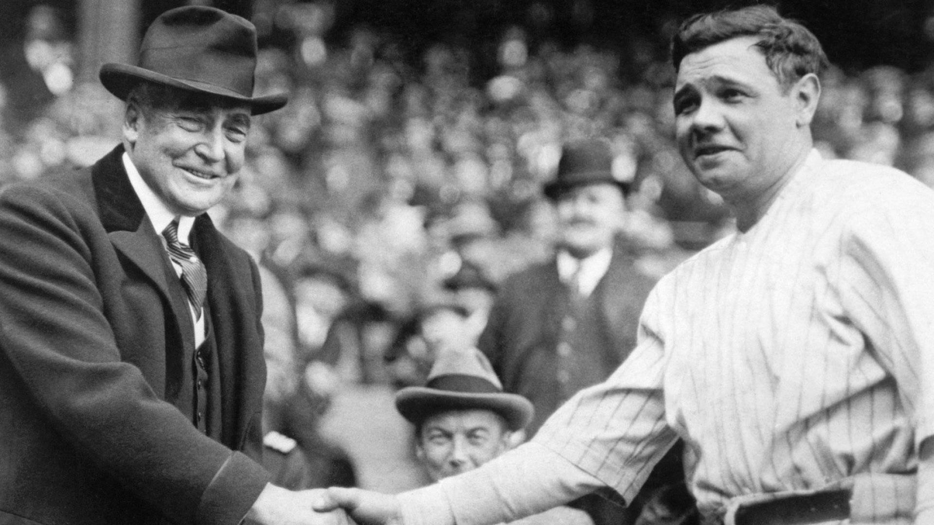 Babe Ruth With Warren G. Harding Wallpaper
