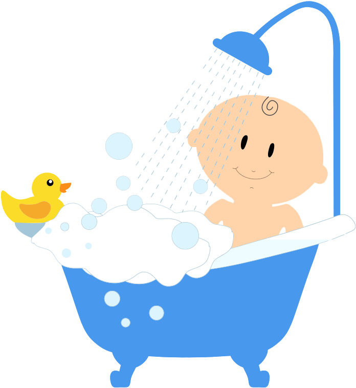 Baby Bath Time Fun PNG
