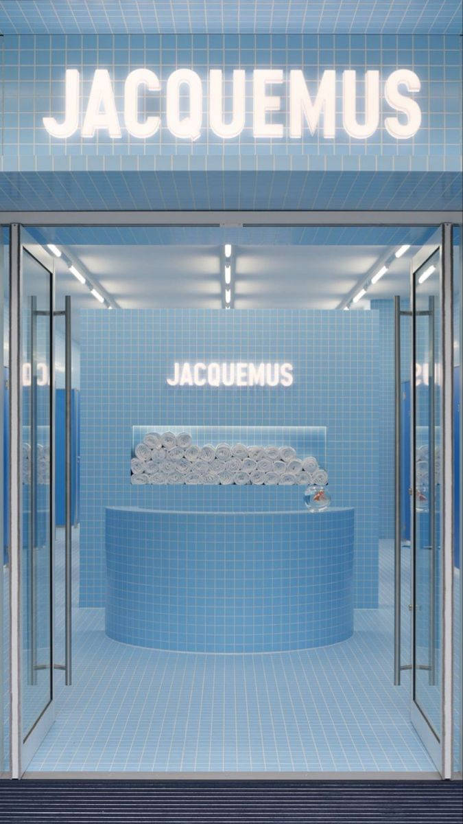 Baby Blue Jacquemus Store Wallpaper