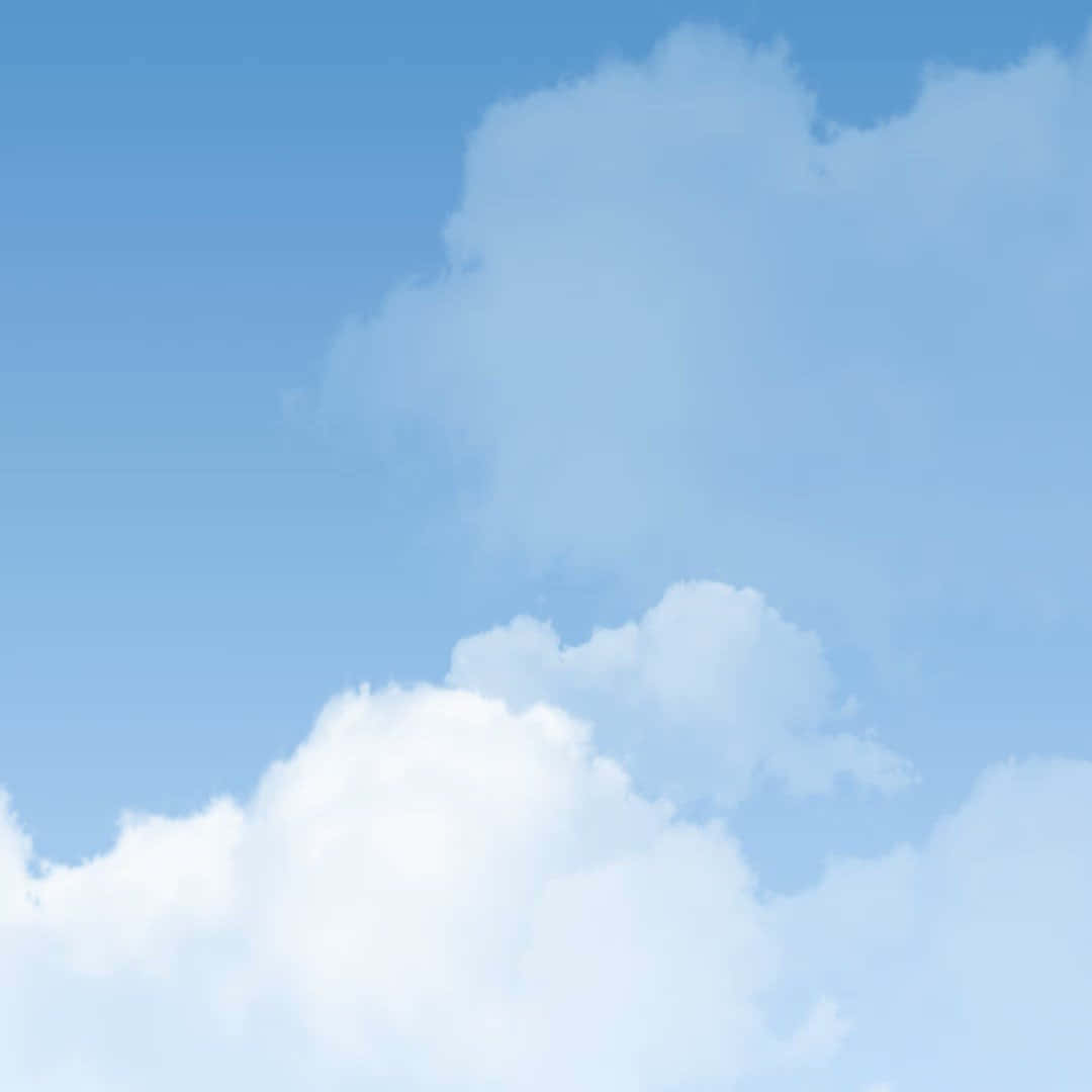 Babyblau Hellblau Ästhetische Kumulus Wolken Fotografie Wallpaper