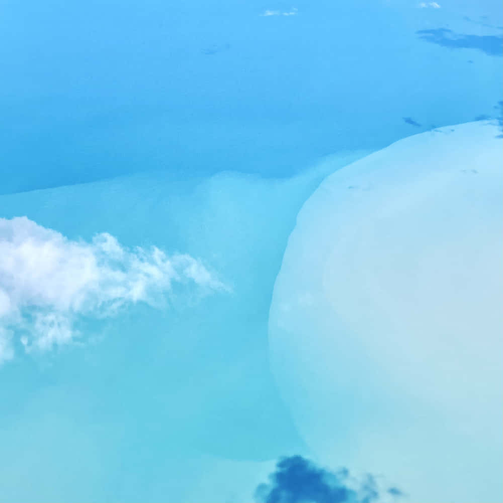 Azulbebê Estética Azul Claro Vista Oceânica Papel de Parede