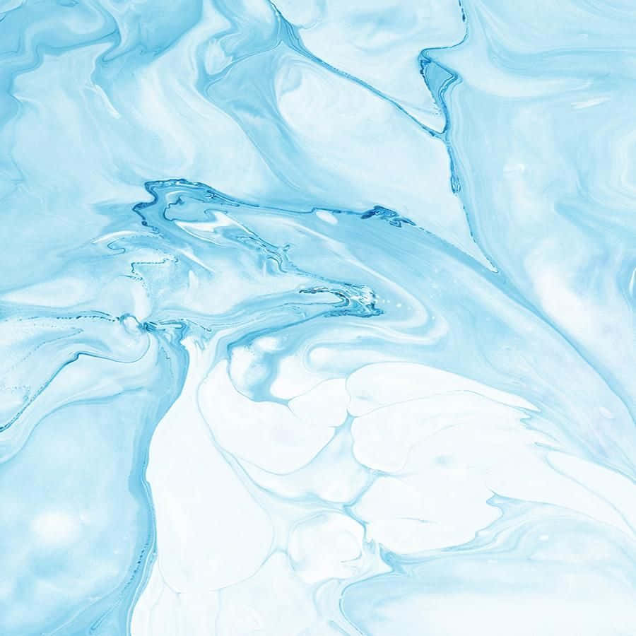 Baby Blue Light Blue Aesthetic Wavy Marble Paint Wallpaper