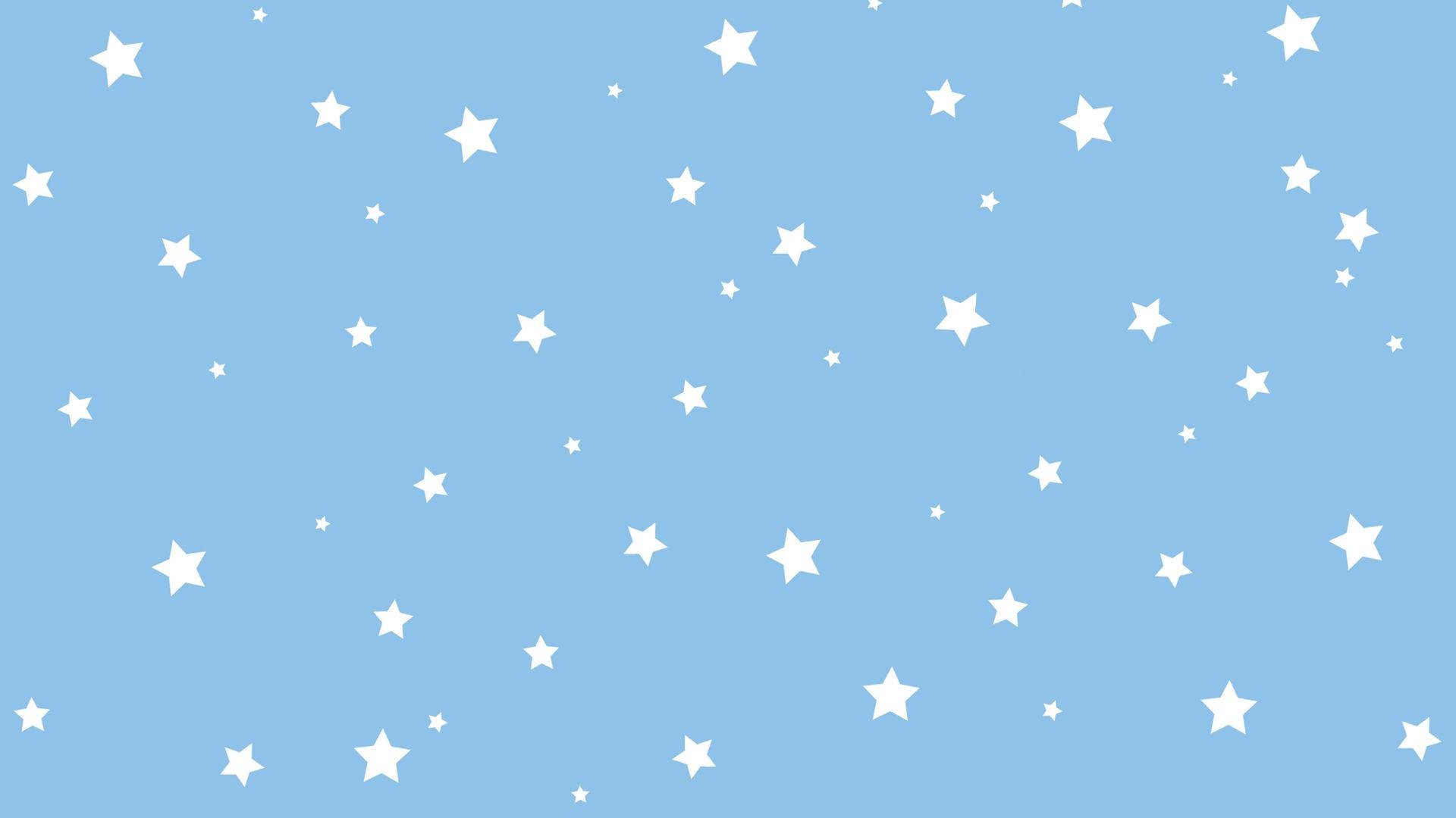 Baby Blue Sky With White Stars Wallpaper