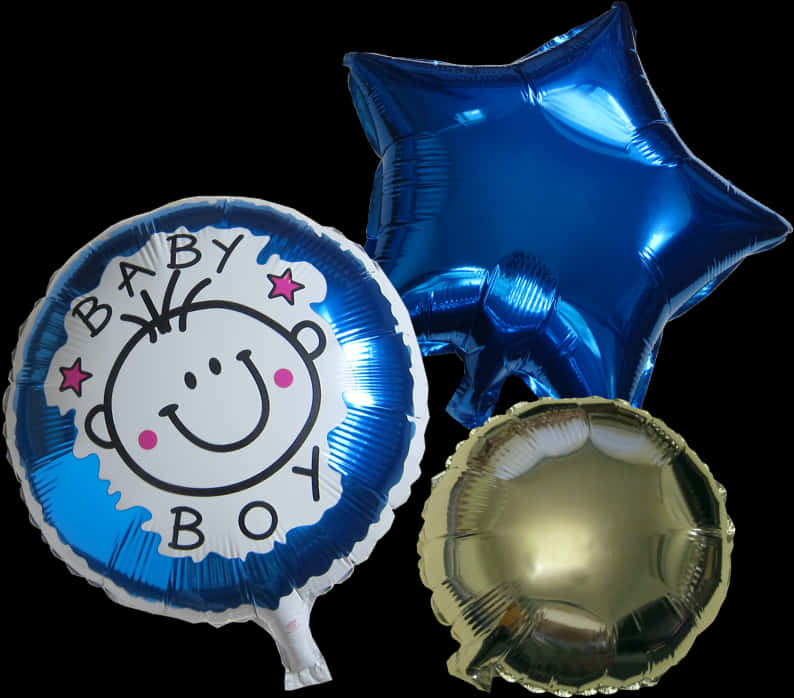 Baby Boy Celebration Balloons PNG