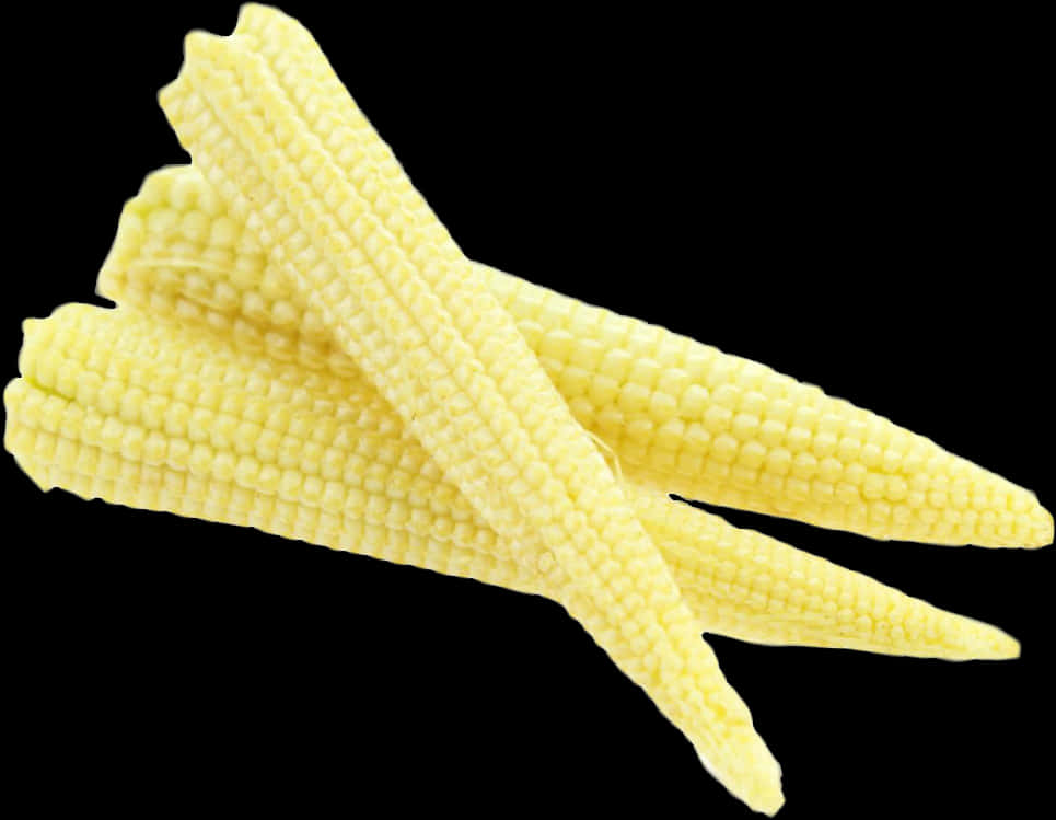 Baby Corn Black Background PNG
