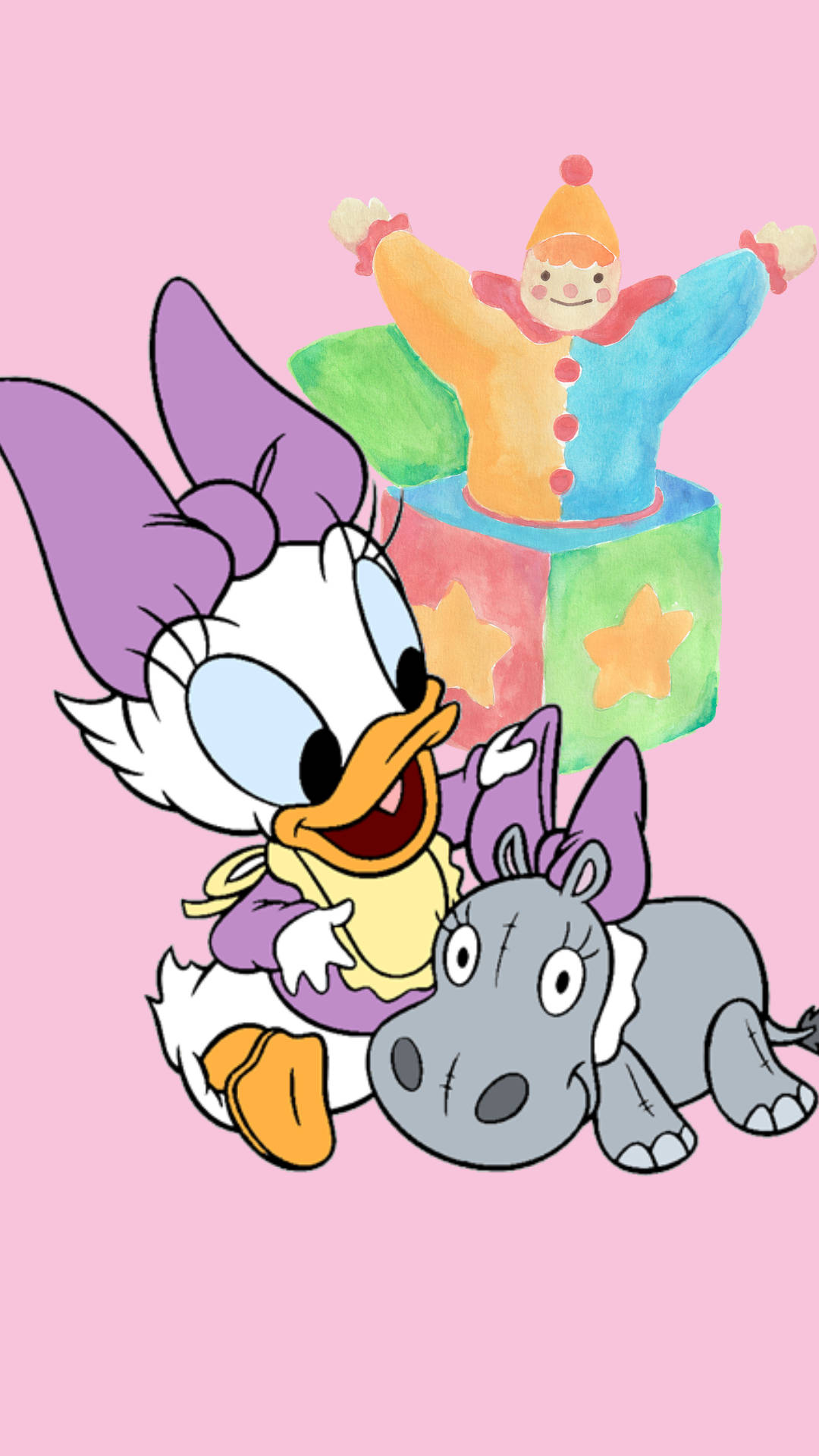 Babydaisy Duck Und Das Flussschwein-spielzeug Wallpaper
