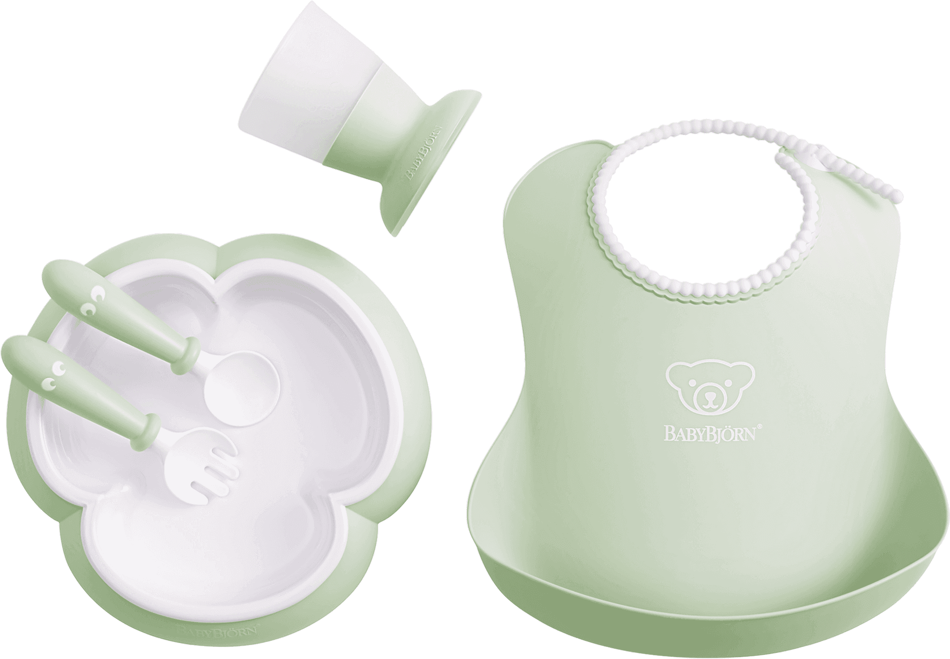 Baby Dinnerware Set Green PNG