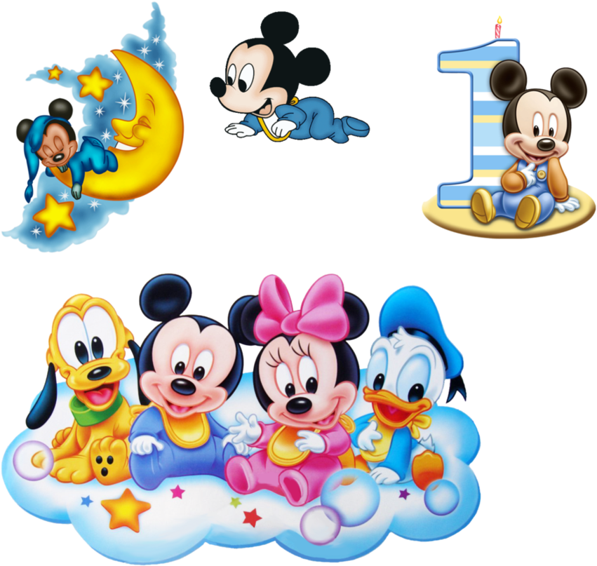 Baby Disney Characters Celebration PNG