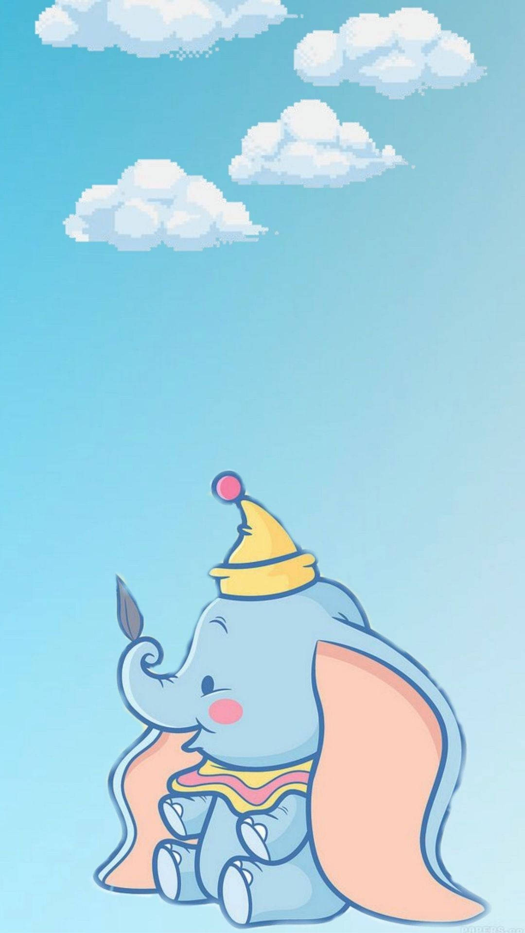 Baby Dumbo Looking Sideways Background