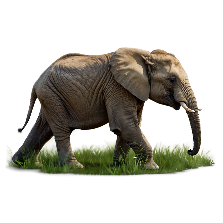 Baby Elephant In The Grass Png Sti3 PNG