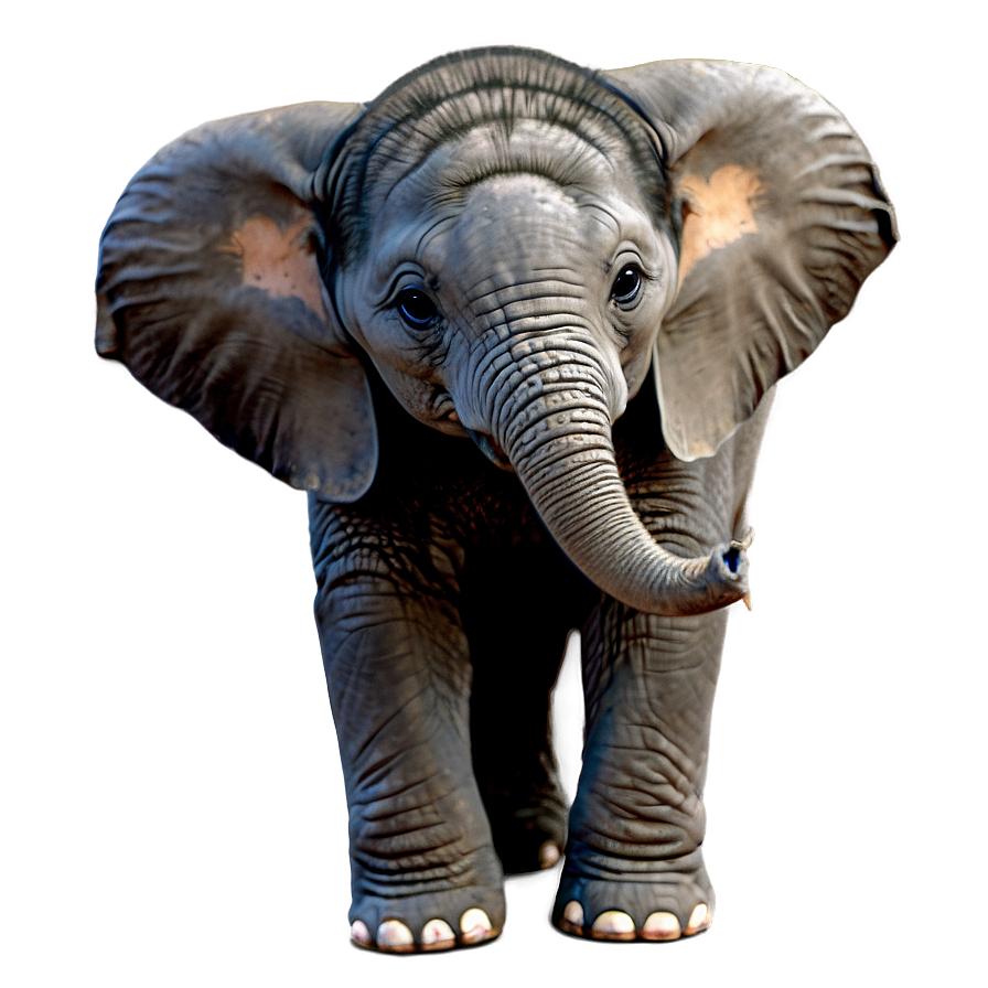 Baby Elephant With Bird Png 52 PNG