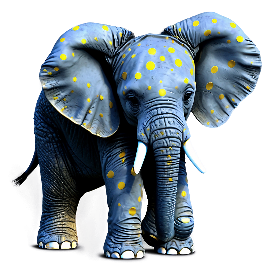 Baby Elephant With Polka Dots Png Xpt34 PNG