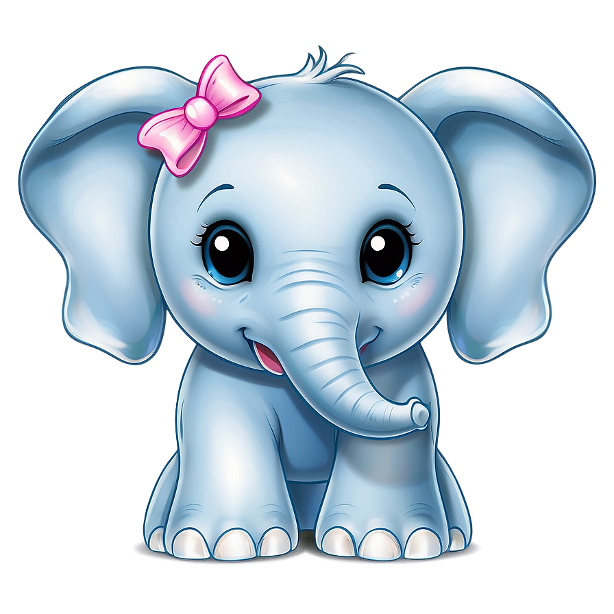 Baby Elephant With Ribbon Png Bua93 PNG