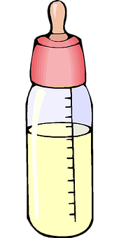 Baby Feeding Bottle Illustration PNG