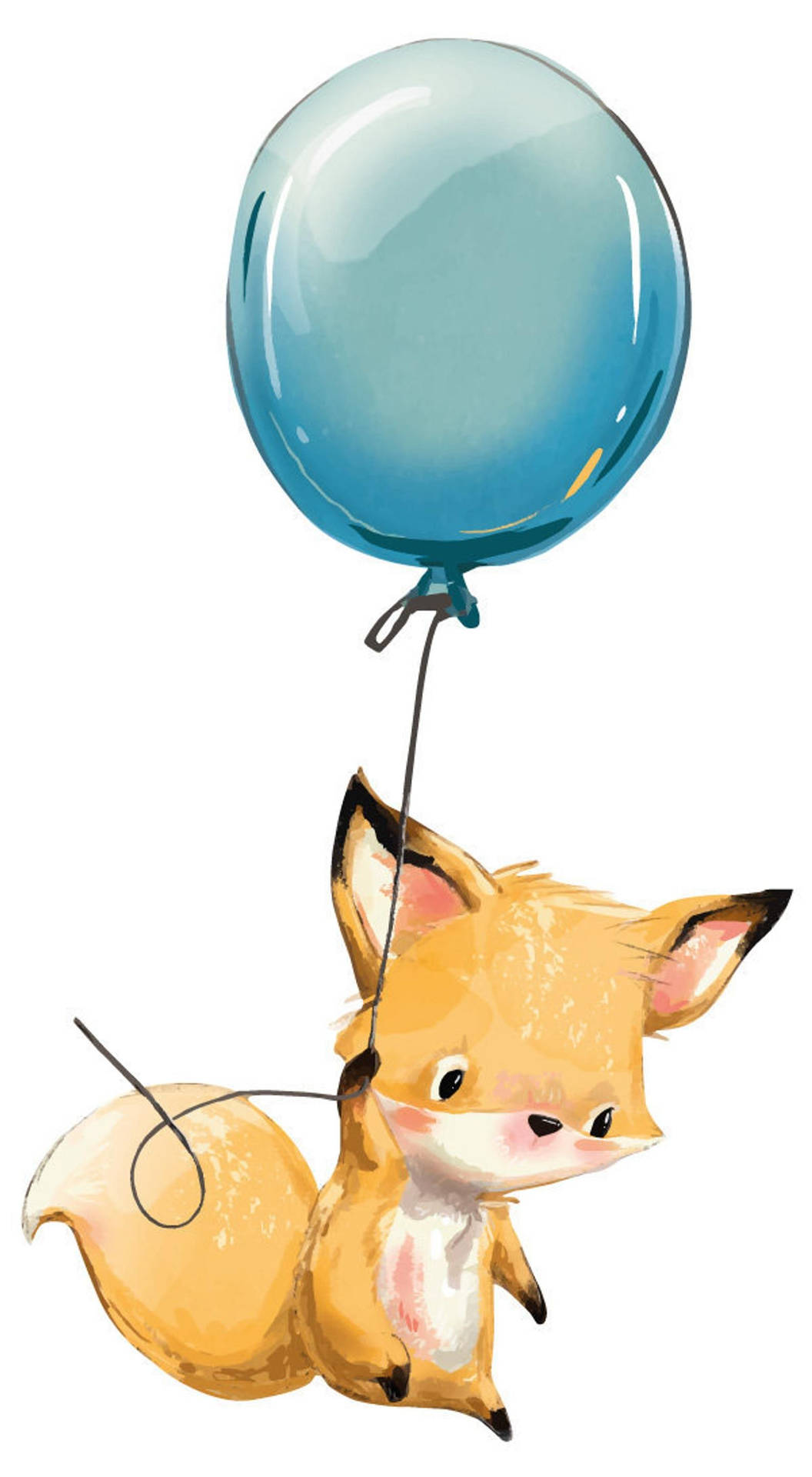 Baby Fox With Balloon Artwork