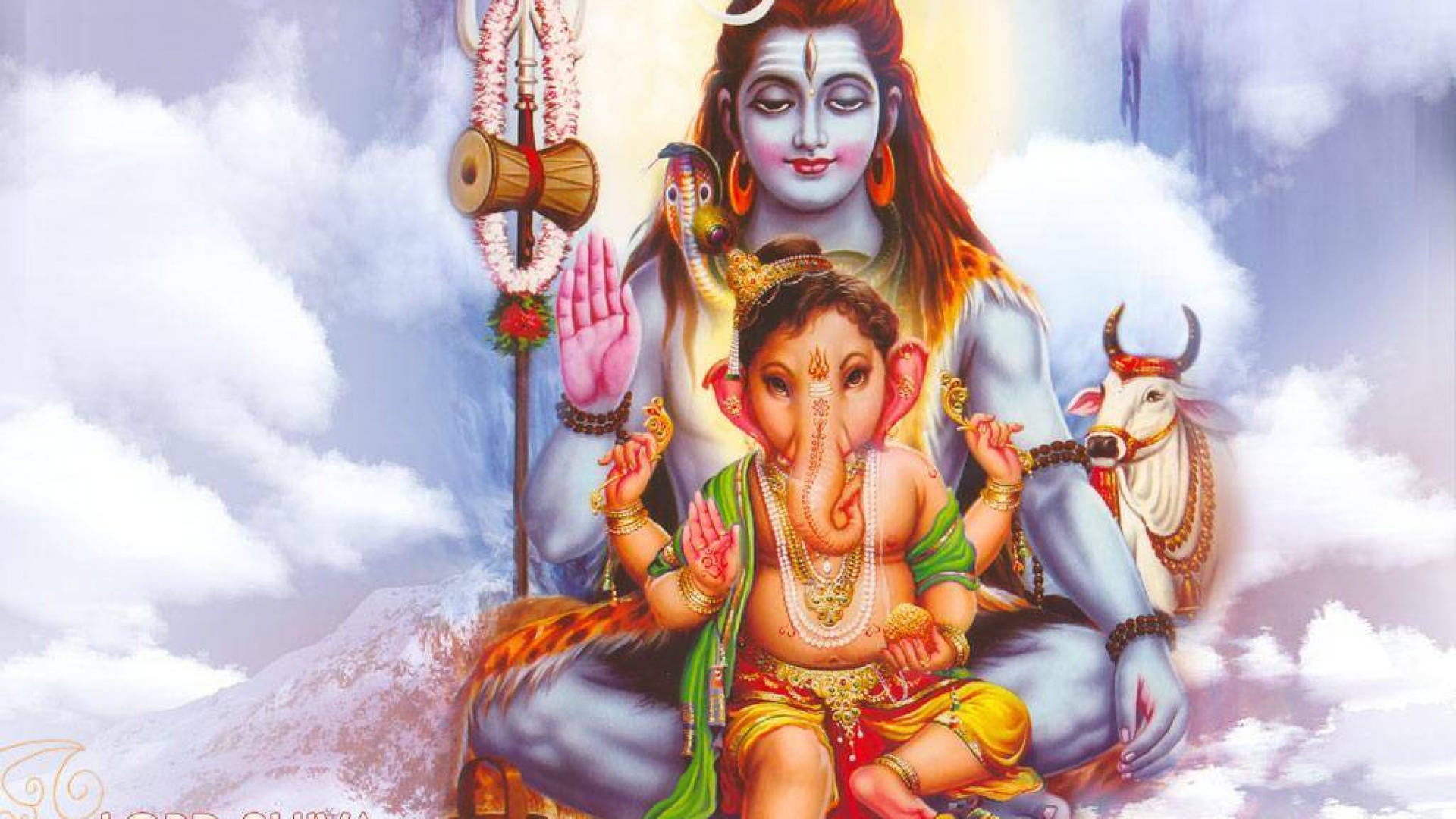 Baby Ganesh And Lord Shiva 8k