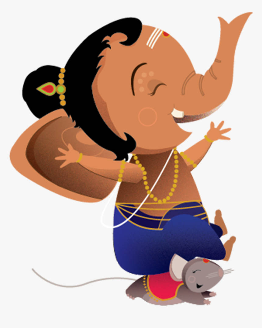 Download Baby Ganesh Cartoon Wallpaper | Wallpapers.com