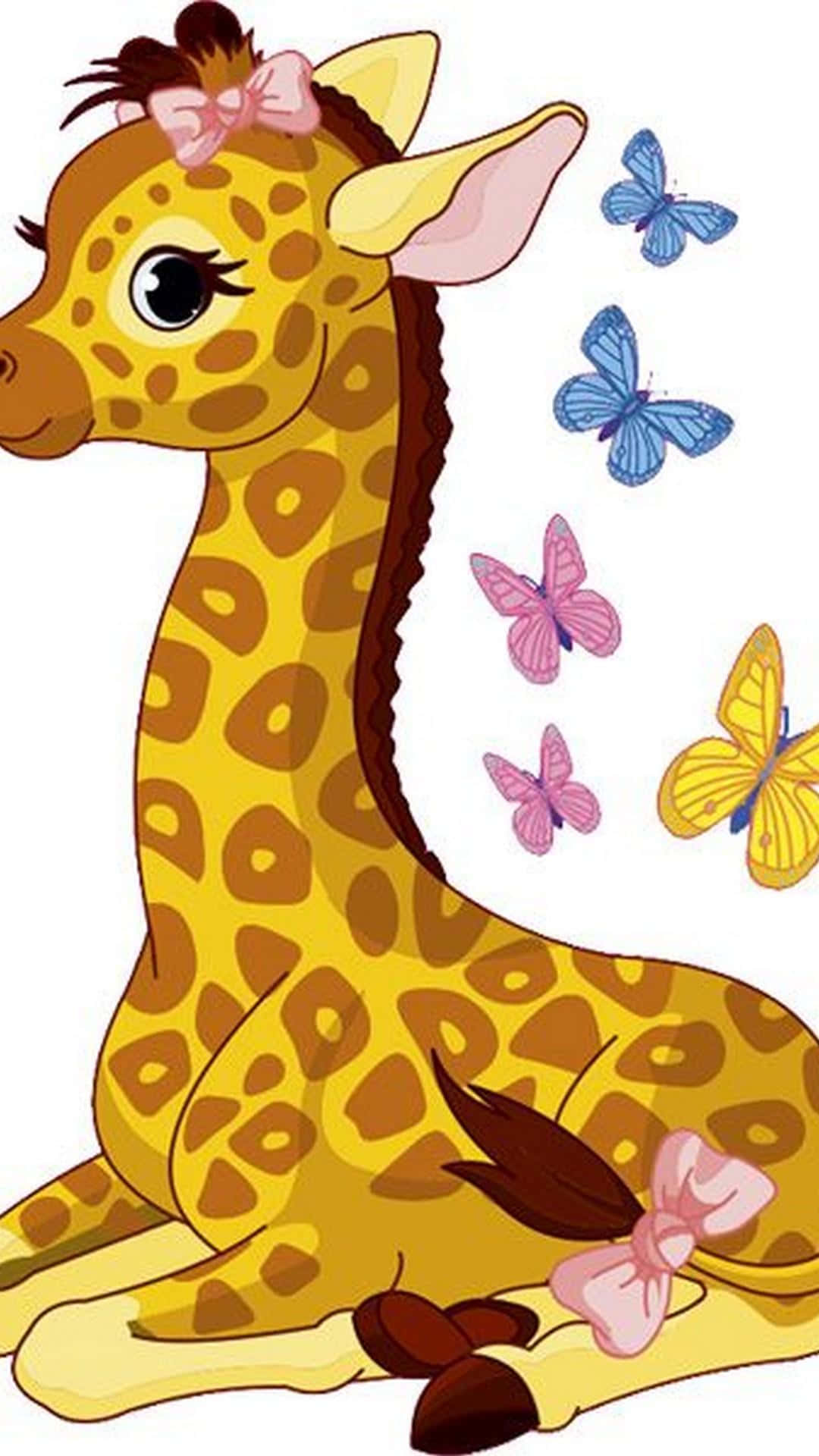 baby giraffe cartoon wallpaper