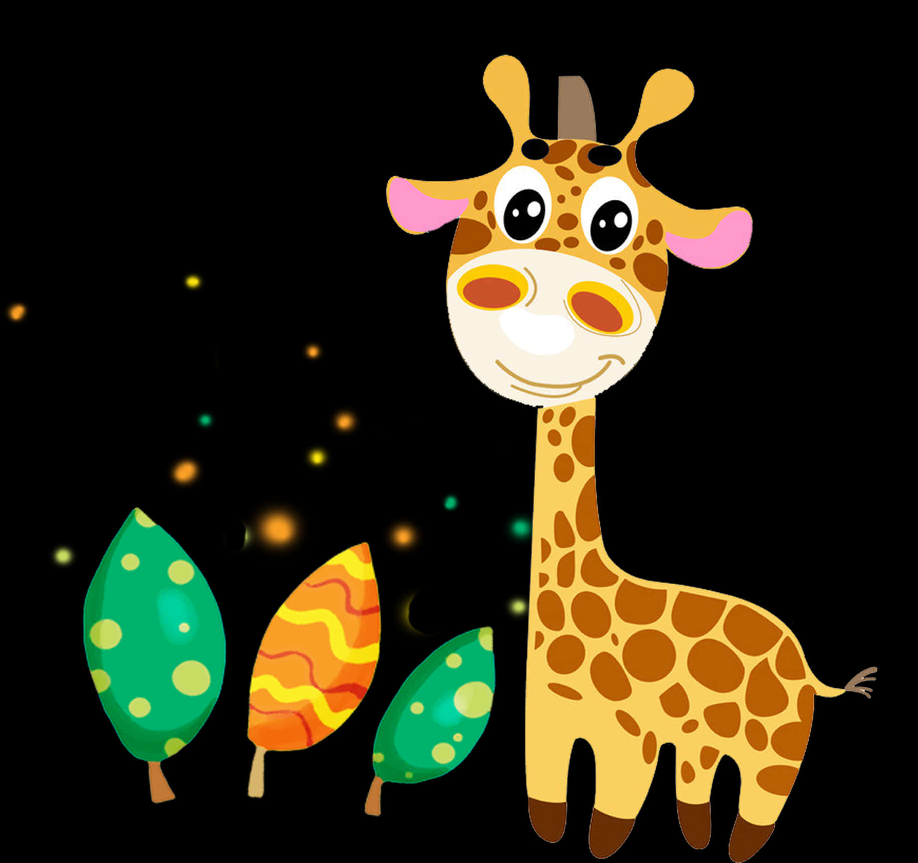 A Baby Giraffe Ready To Explore The World