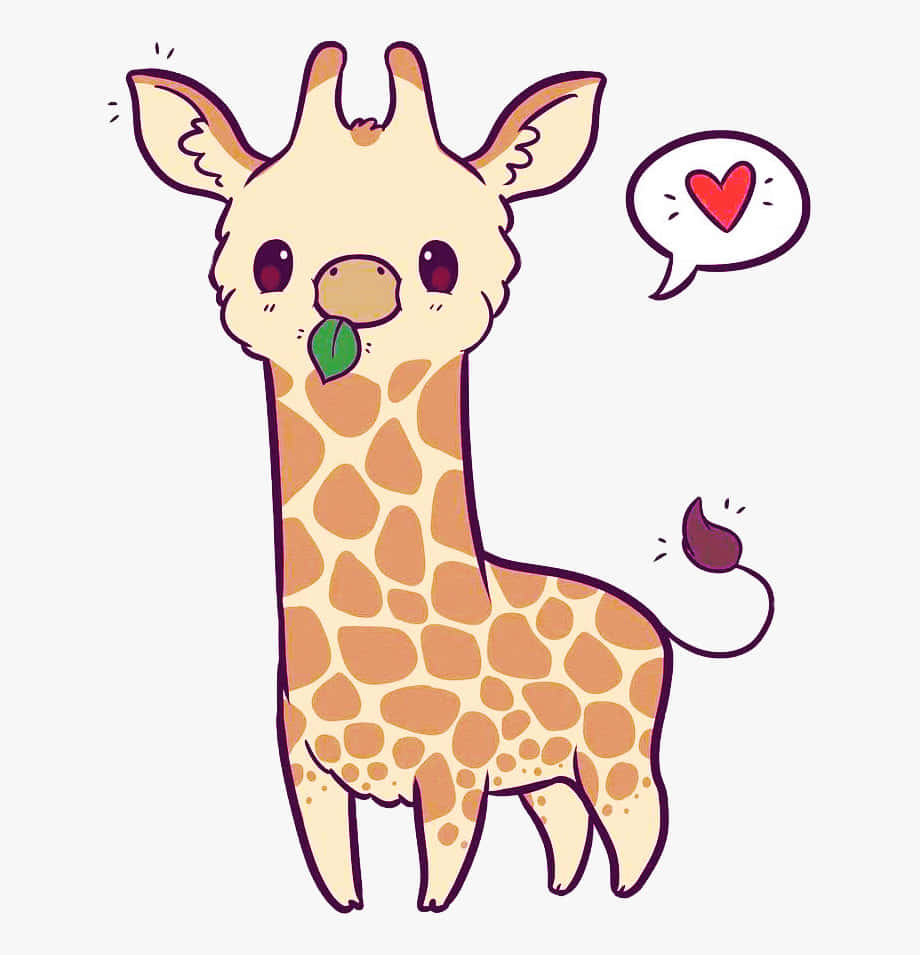 Ensöt Baby Giraff I Den Afrikanska Savannen.