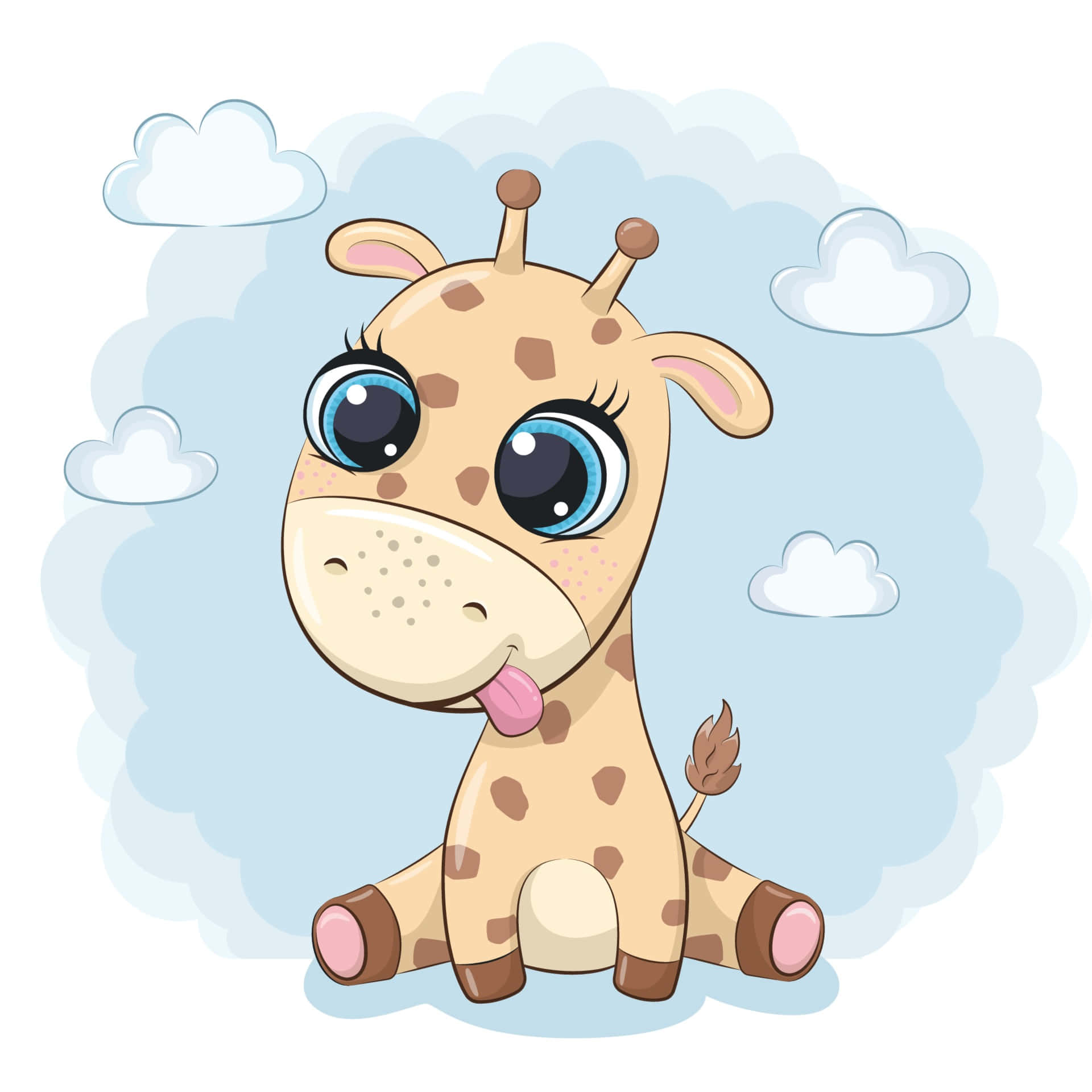 A Baby Giraffe seen at the local zoo