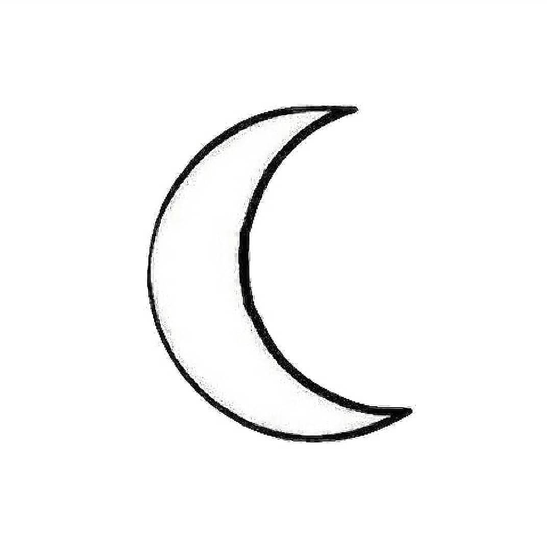A Crescent Is Drawn On A White Background Wallpaper