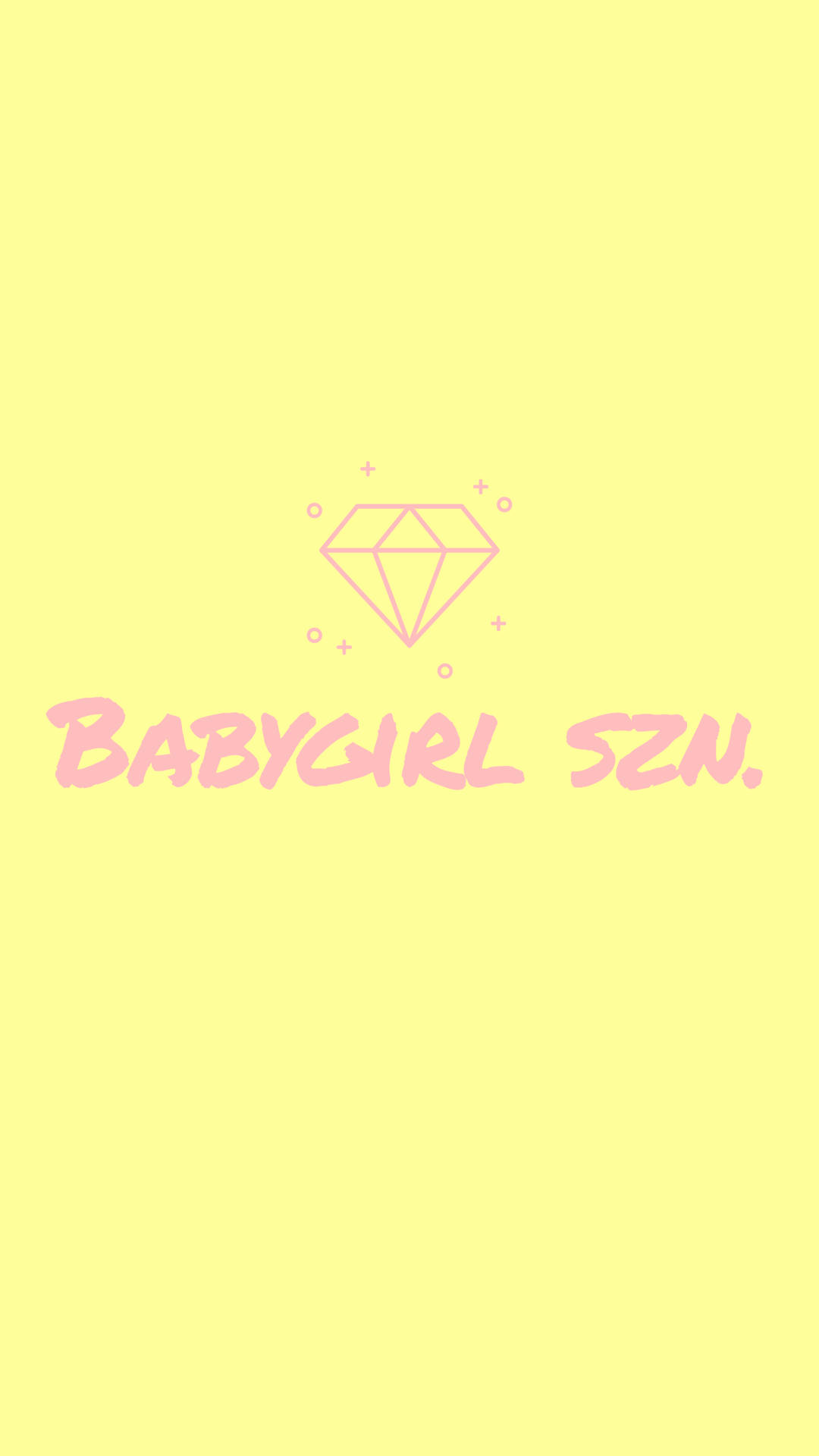 Baby Girl Aesthetic Diamond Yellow Season Wallpaper