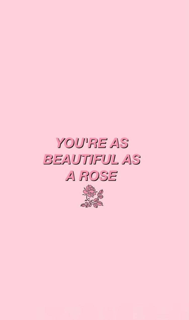 Du er så smuk som en rose tapet Wallpaper