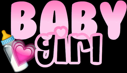 Baby Girl Graphic Overlay PNG