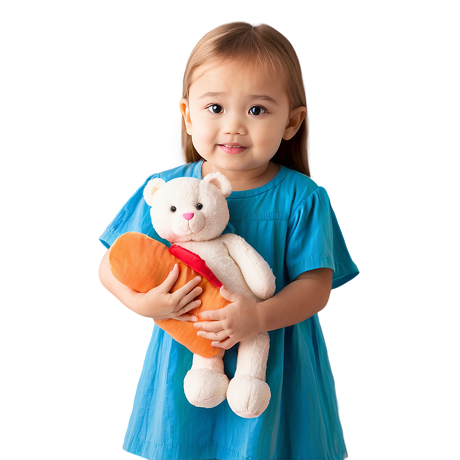 Baby Girl Holding Toy Png Jew70 PNG