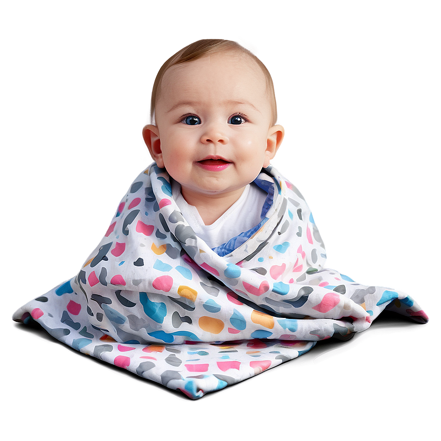 Baby Girl In Cozy Blanket Png 41 PNG