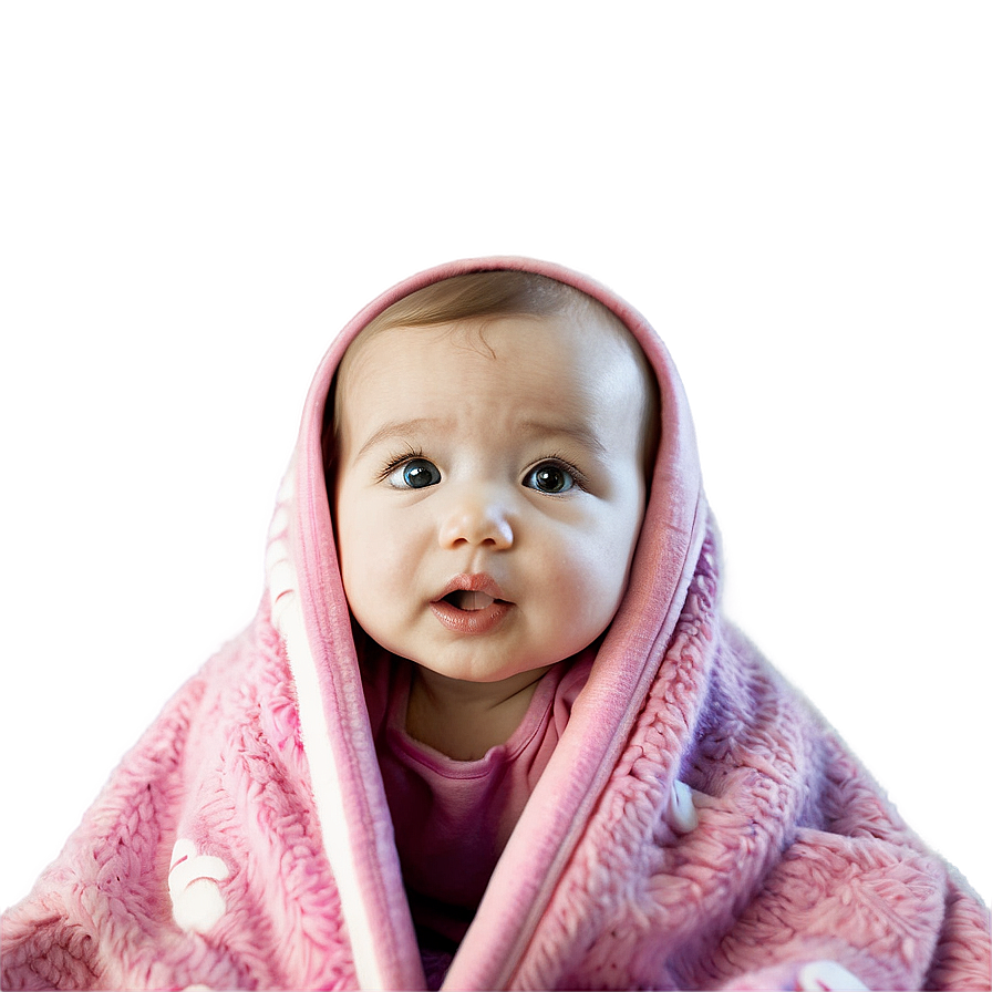 Baby Girl In Cozy Blanket Png Yog PNG