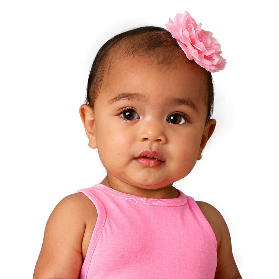 Baby Girl In Pink Outfit Png Icc78 PNG