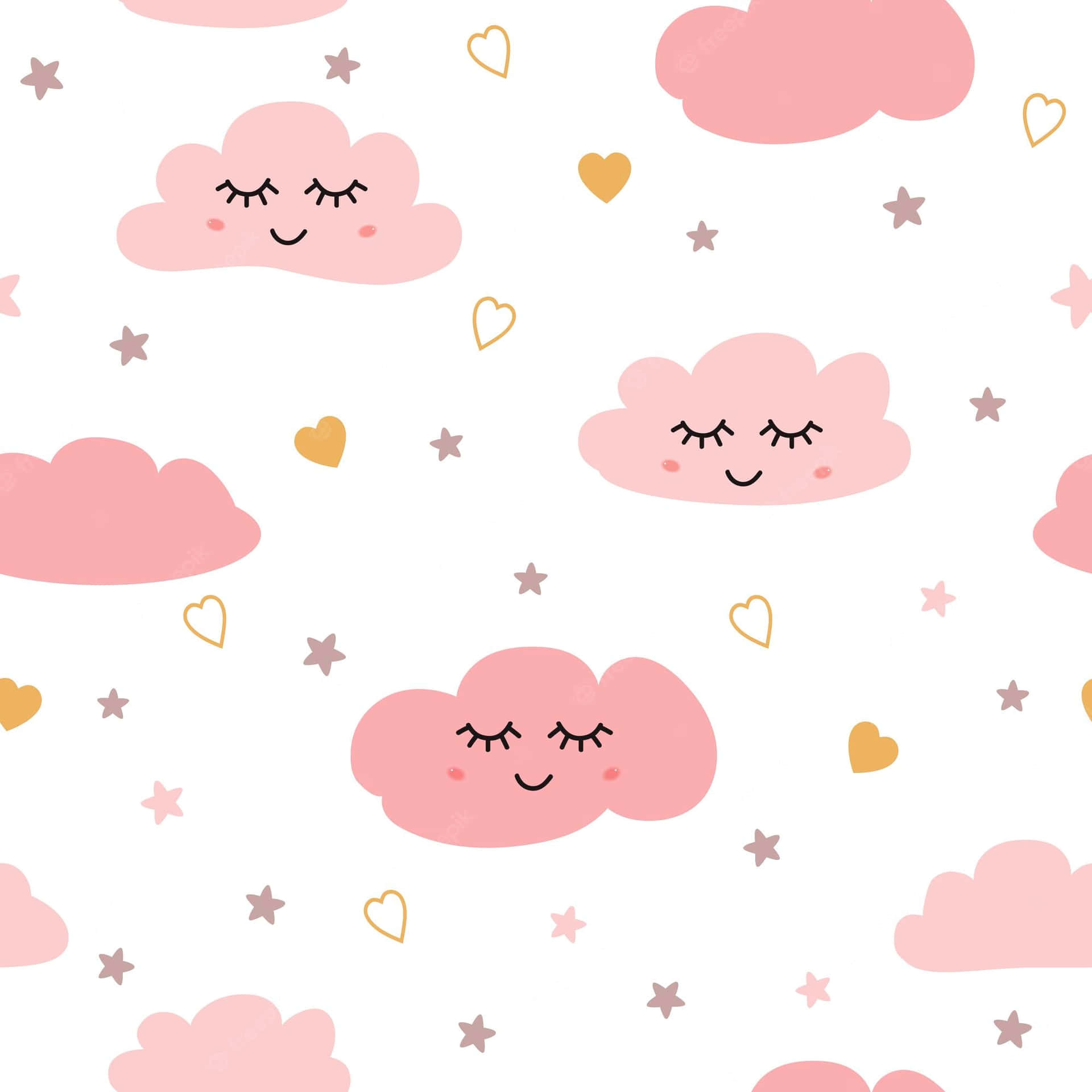 Adorable little girl in a pink onesie Wallpaper
