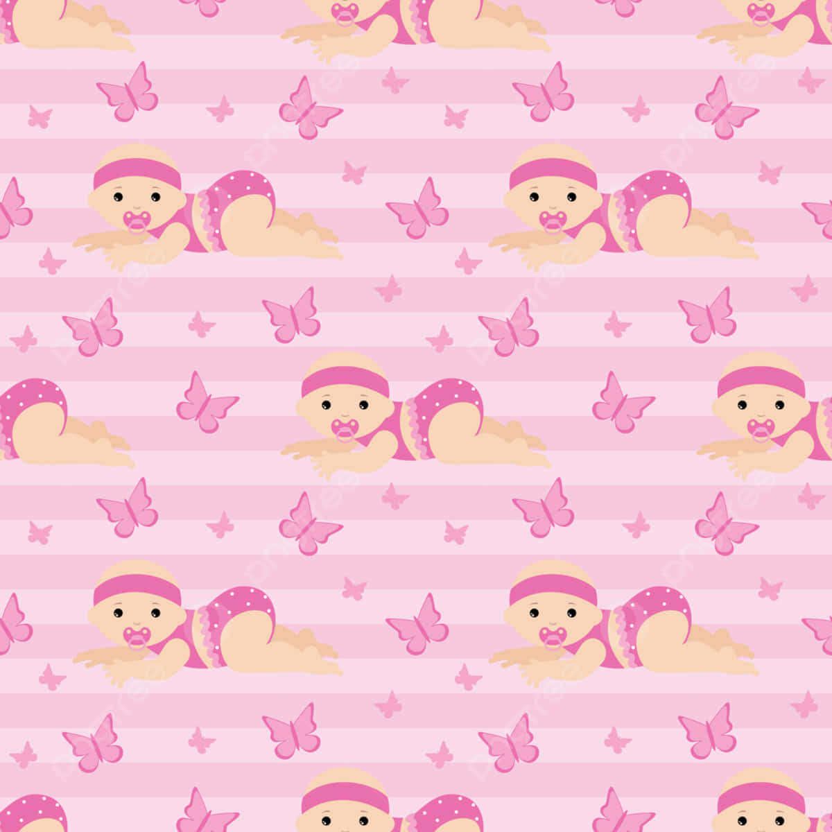 A Beautiful Baby Girl in Pink Wallpaper
