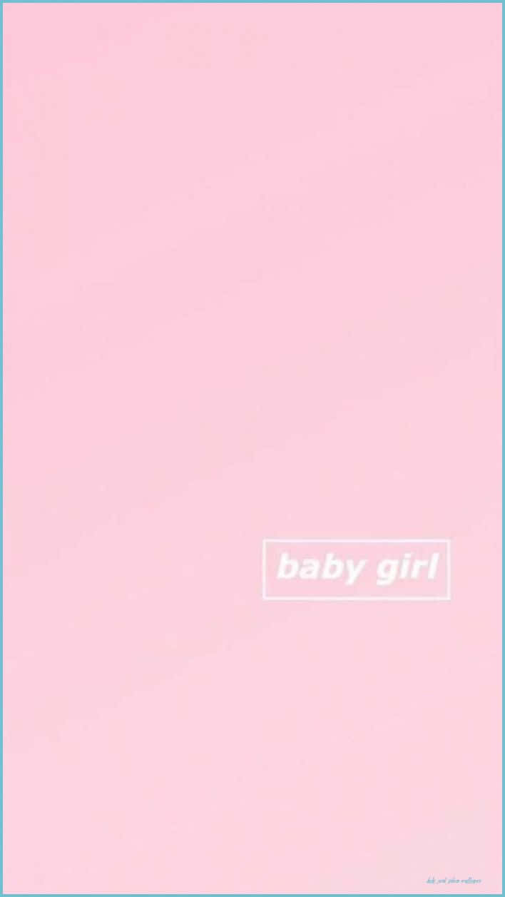 Sweet Baby Girl Wearing a Pink Dress Wallpaper