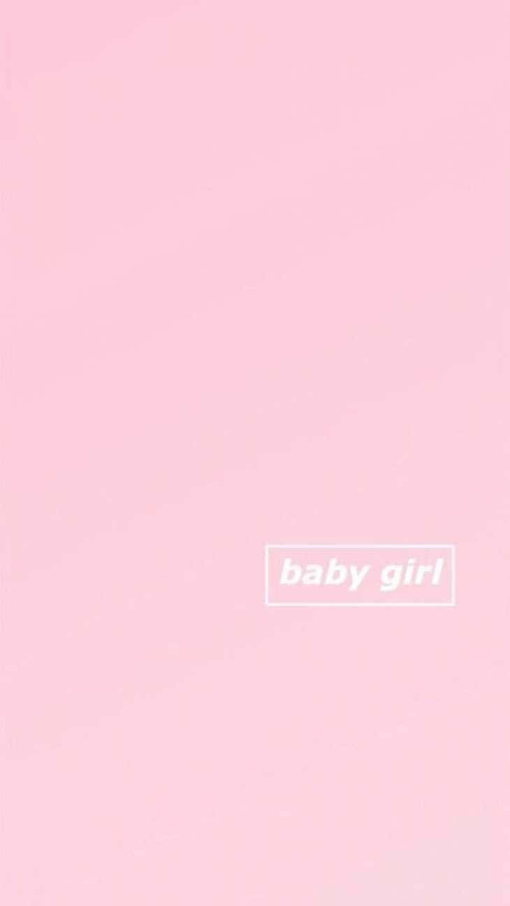 A Pink Background With The Word Baby Girl On It Wallpaper