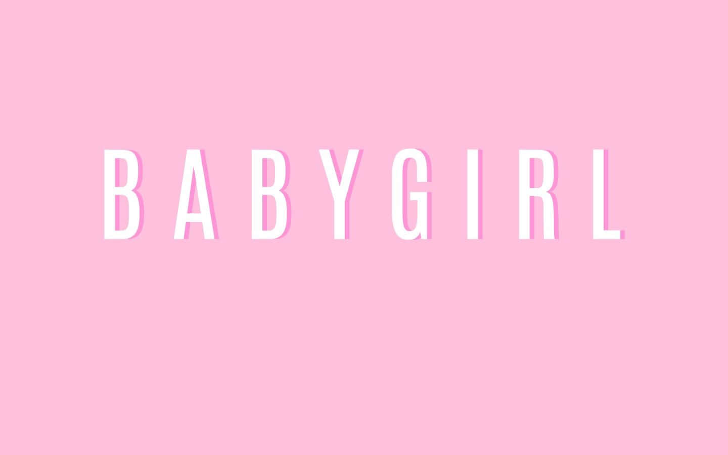Baby Girl Logo On A Pink Background Wallpaper