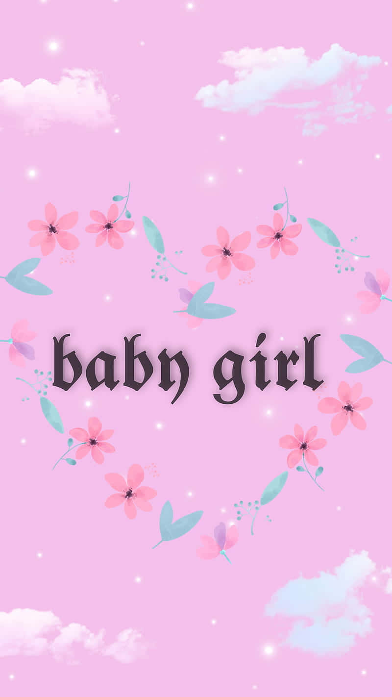 Cute Baby Girl Wrapped in a Soft Pink Blanket Wallpaper