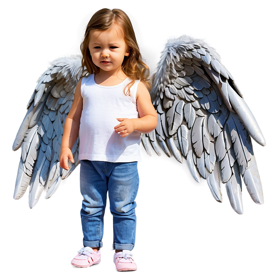 Baby Girl With Angel Wings Png Tje71 PNG