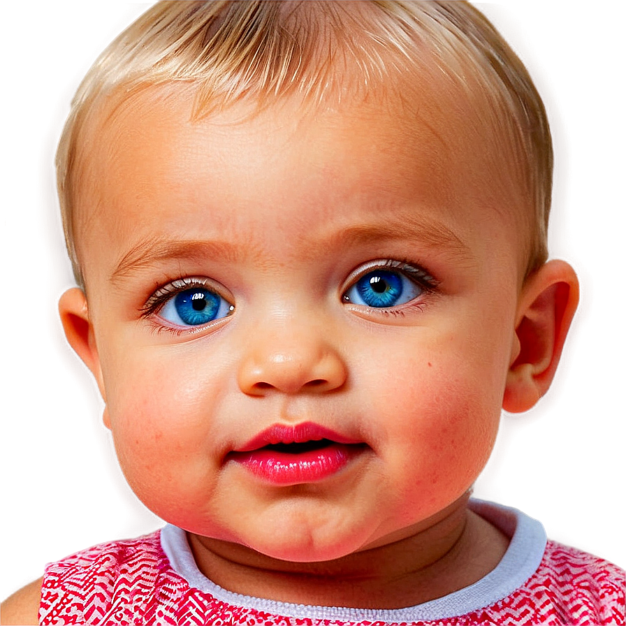 Baby Girl With Sparkling Eyes Png 06122024 PNG