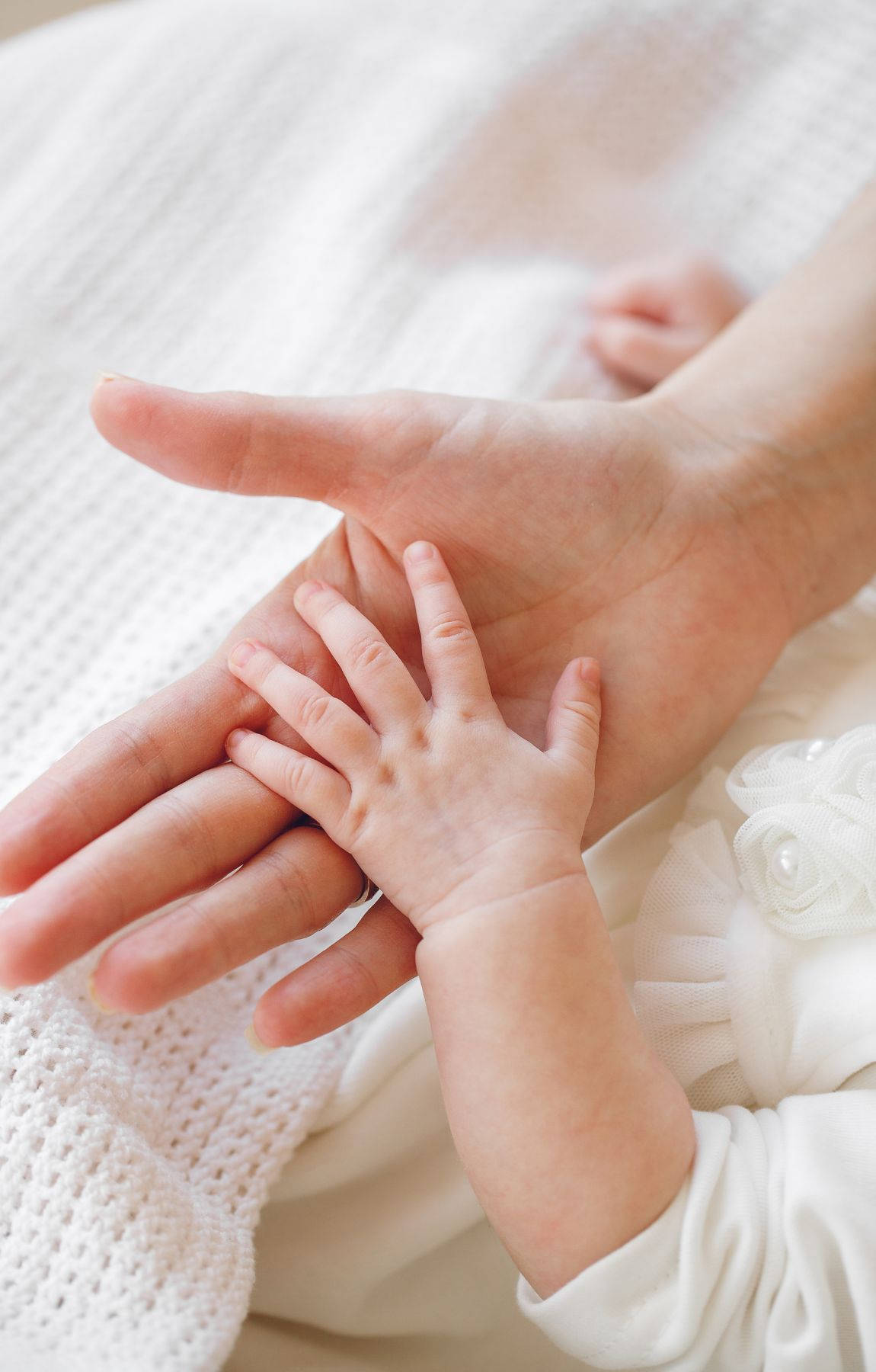 Baby Hand Resting On A Hand Wallpaper