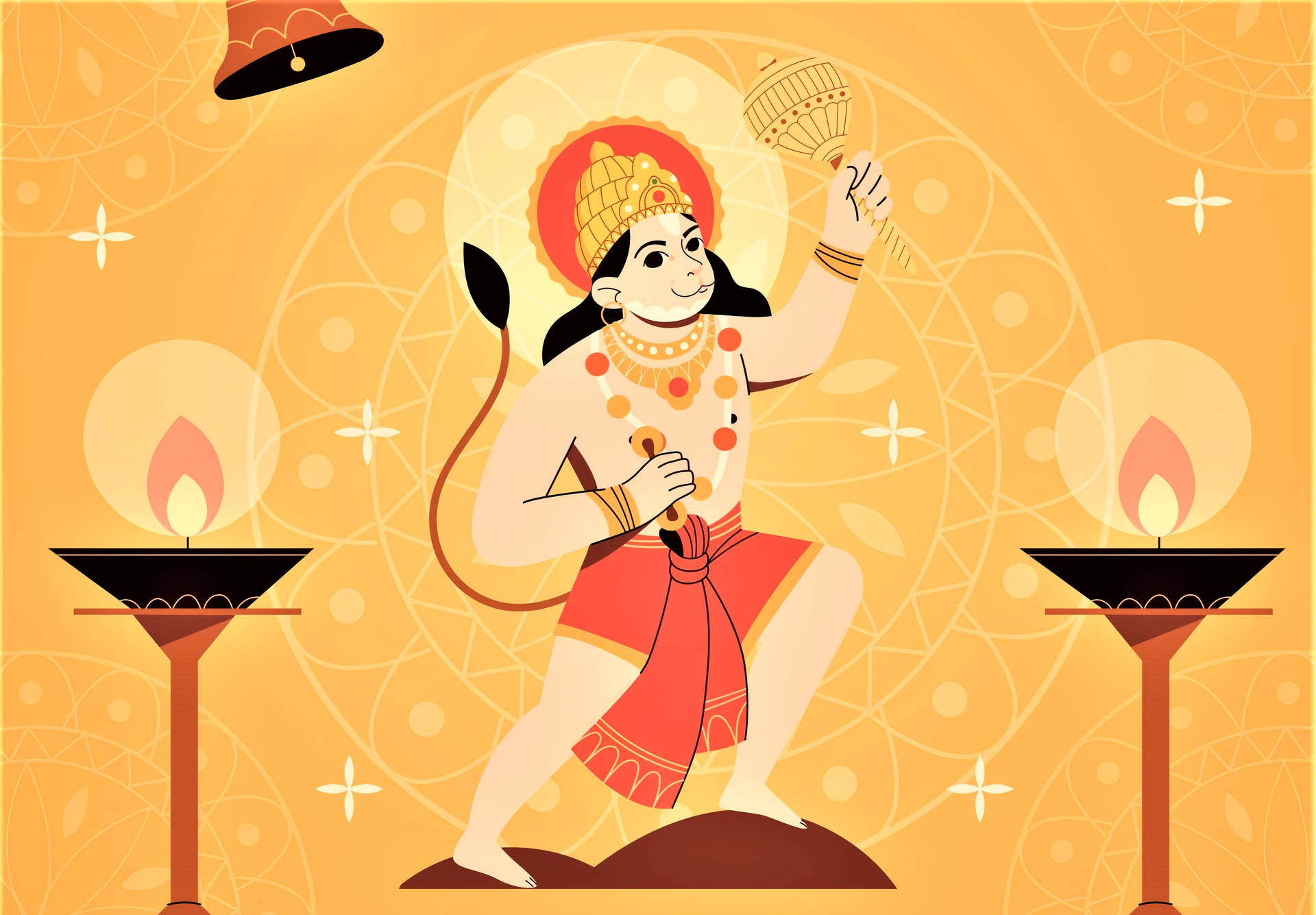 Baby Hanuman Stearinlys Wallpaper