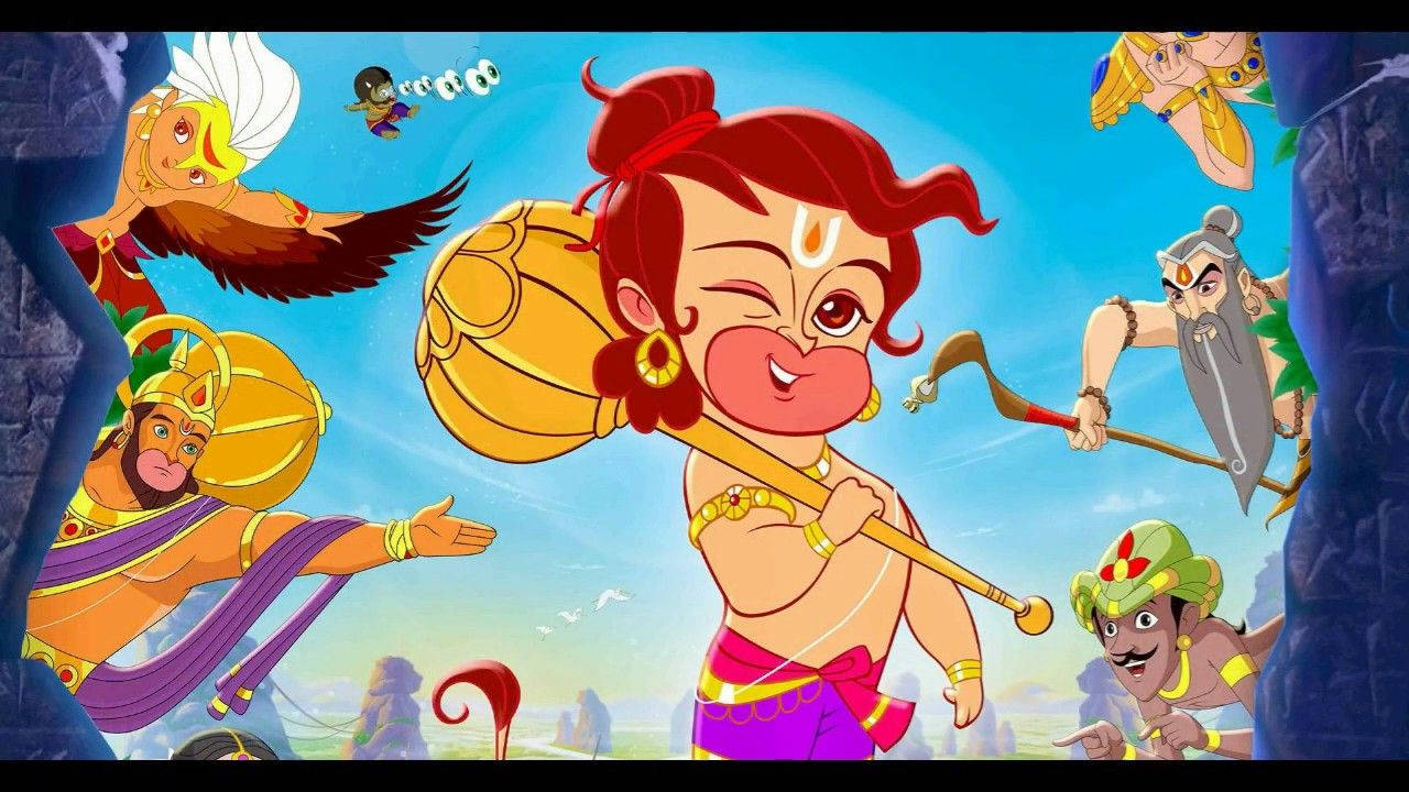 Download Baby Hanuman Cartoon Characters Wallpaper 