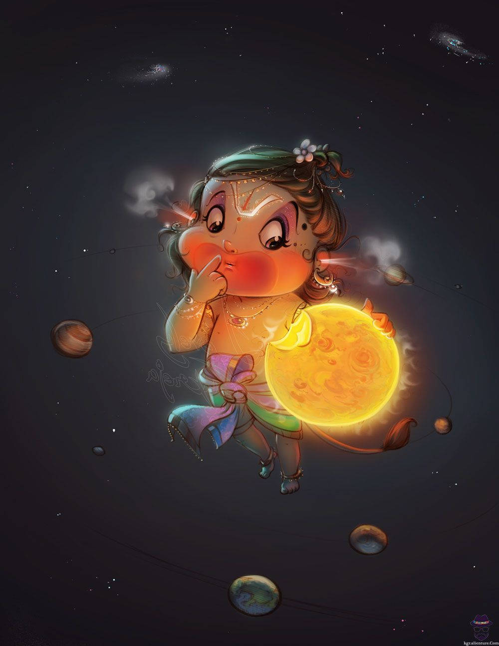 Baby Hanuman Solar System