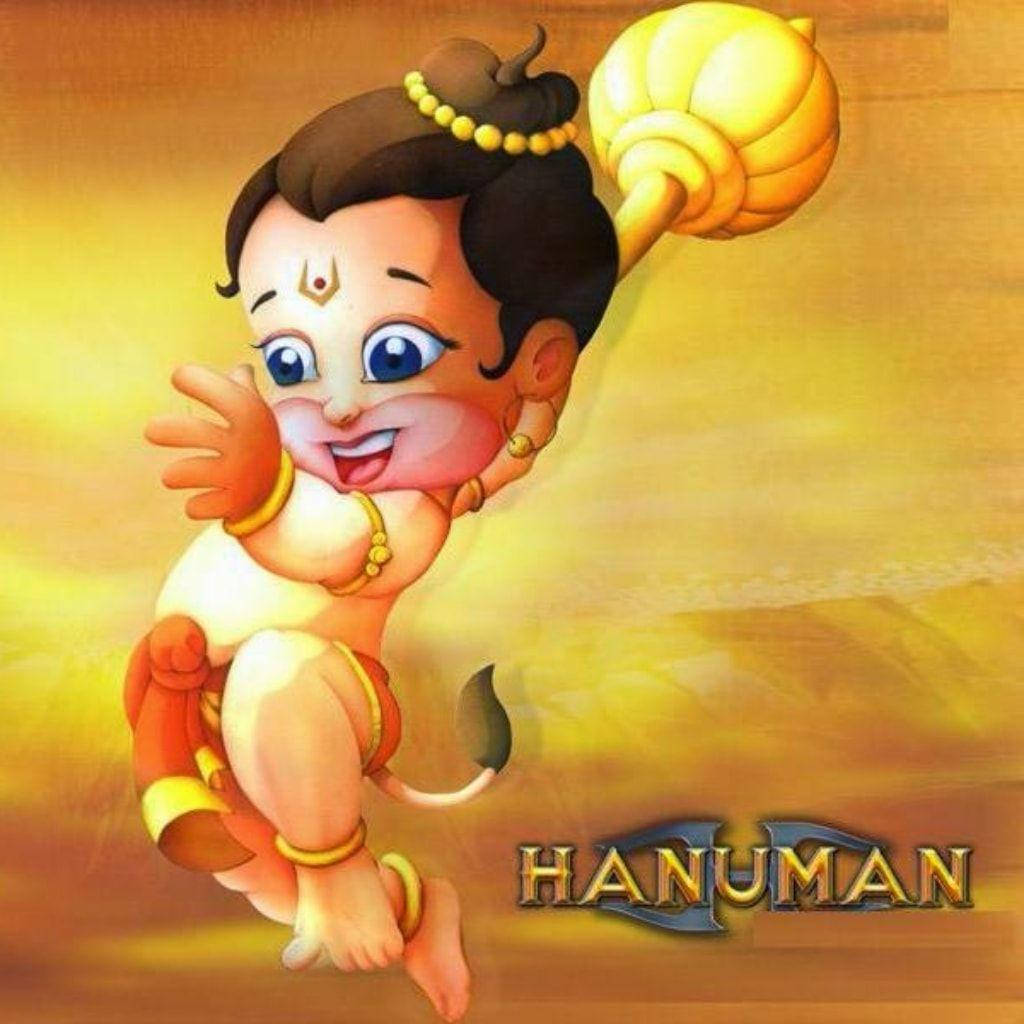 Baby Hanuman Throwing Gada