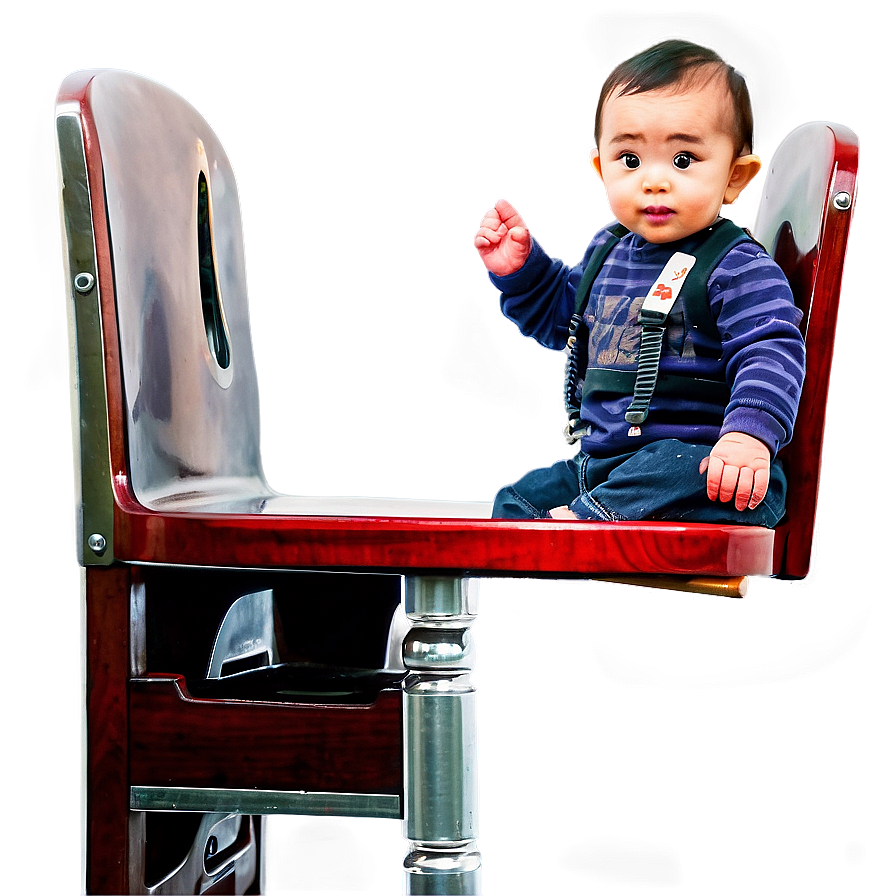 Baby In High Chair Png 05032024 PNG