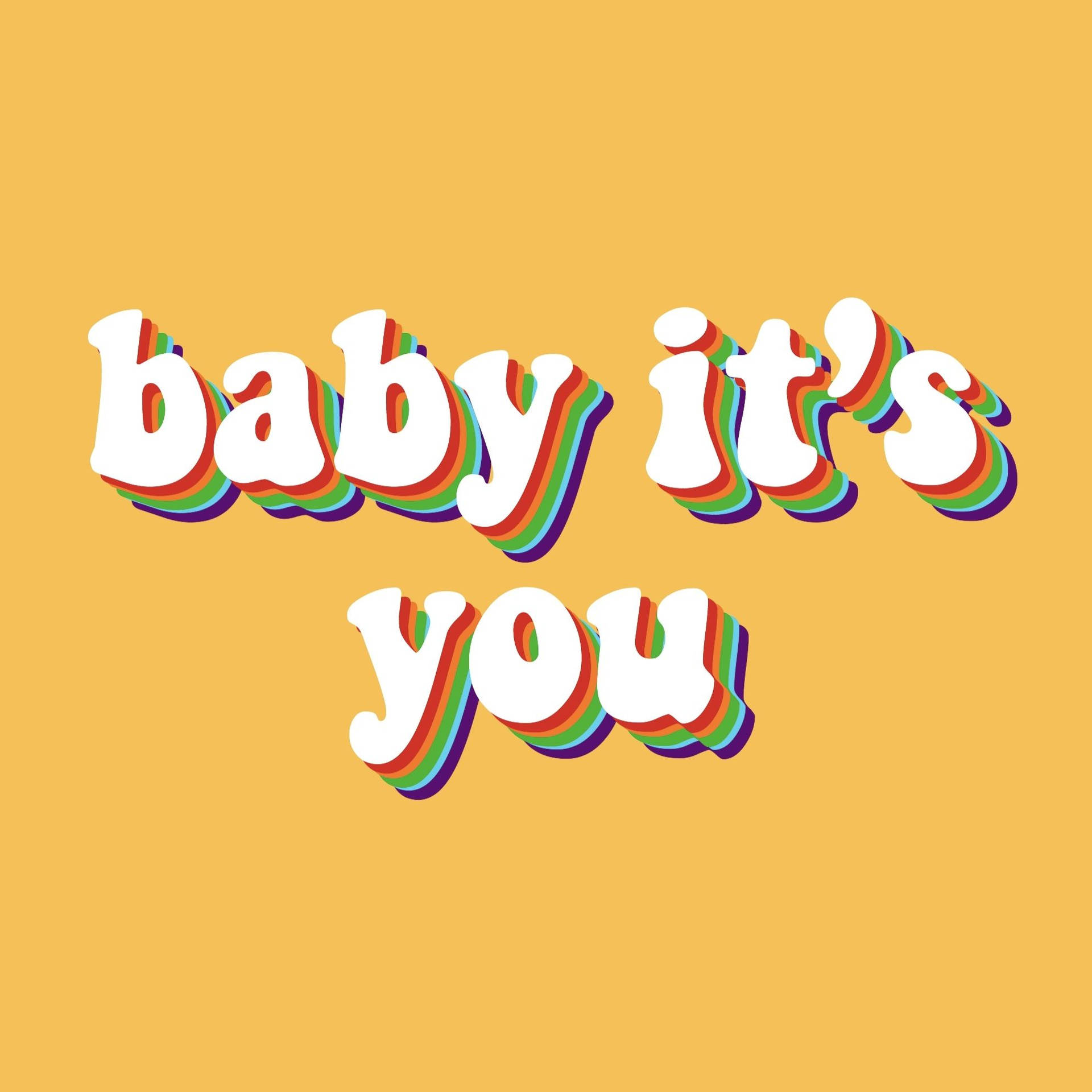Baby,eres Tú: Estética Retro De Los Años 70 Fondo de pantalla