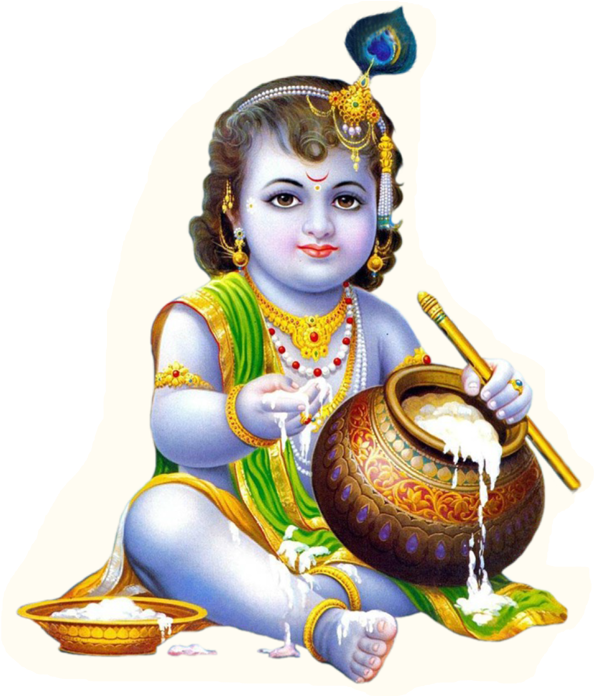 Baby Krishna Butter Thief PNG